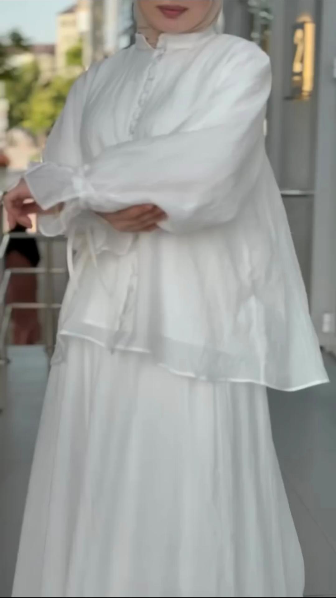 Buttons down shirt skirt turkish - Niraan.pk